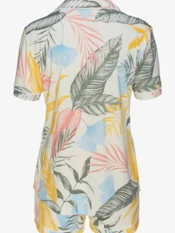 Pyjama court classique à motif tropical