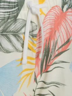 Pyjama court classique à motif tropical