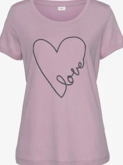 Pyjama court t-shirt à encolure ronde et manches courtes avec revers aux ourlets