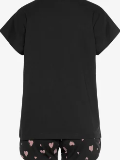 Pyjama court t-shirt de nuit à manches courtes et inscription
