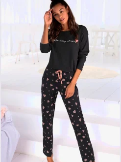 Pyjama t-shirt à manches longues avec mancherons