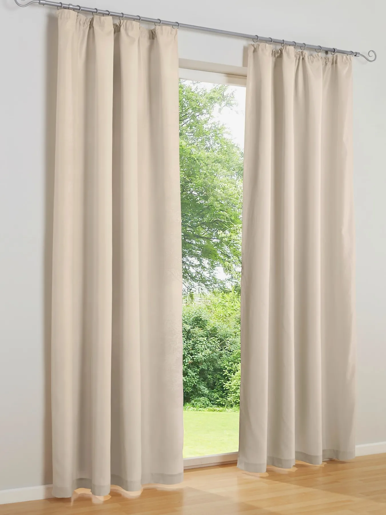 Rideau matière opaque