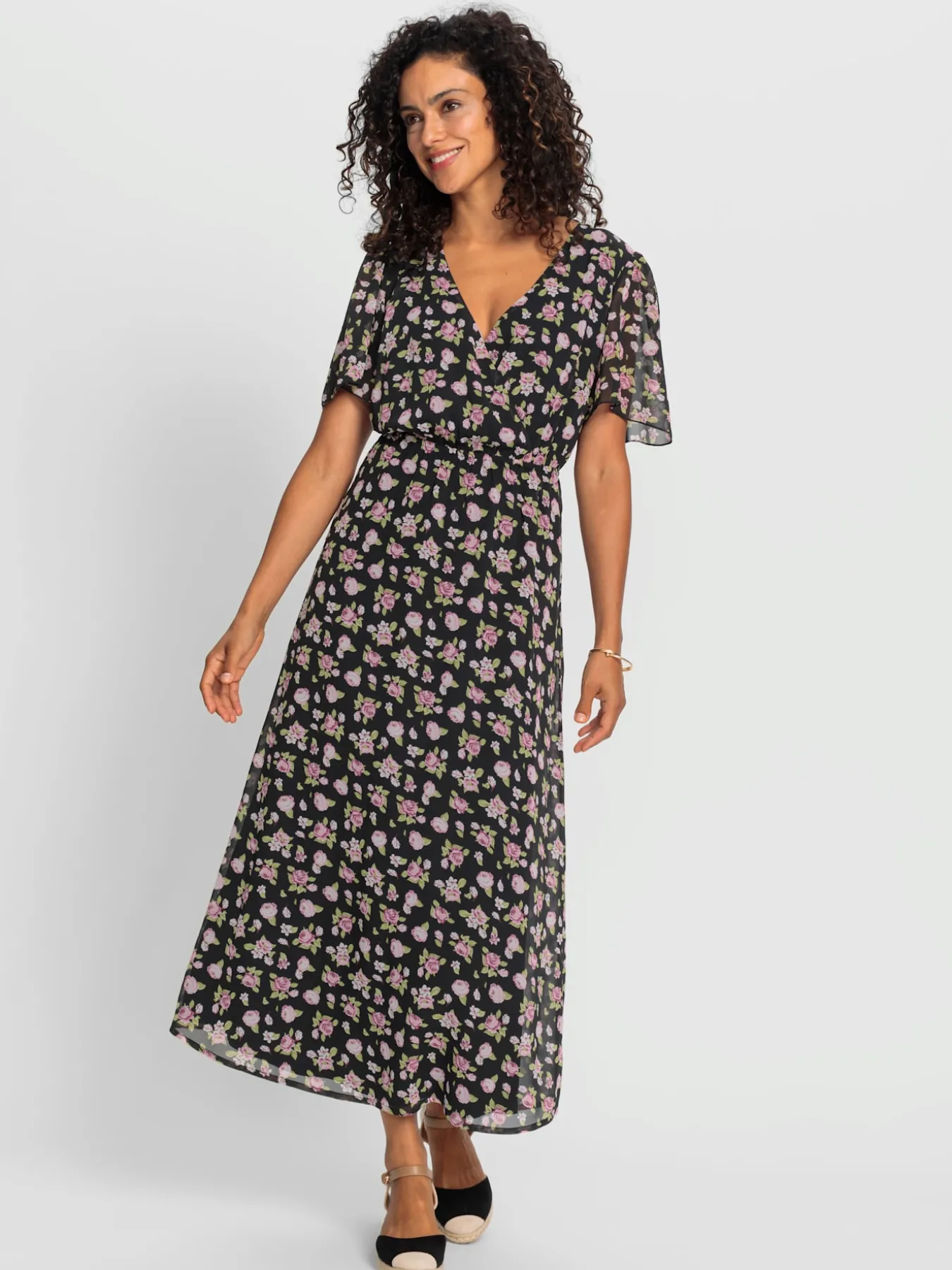 Robe à fleurs coupe affinante