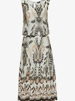 Robe à volants encolure ronde