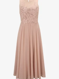 Robe de cocktail fermeture boutonnée dans le cou