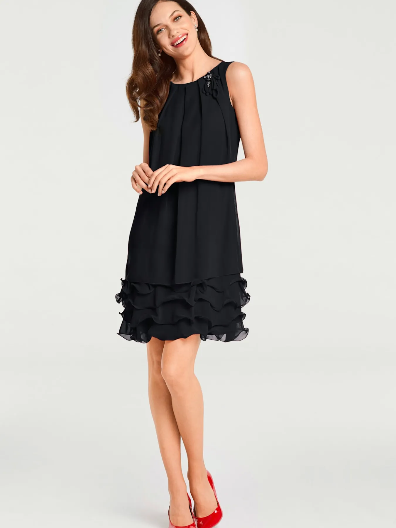 Robe de cocktail qualité crêpe légère et fluide