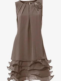 Robe de cocktail qualité crêpe légère et fluide