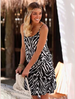 Robe de plage courte imprimée
