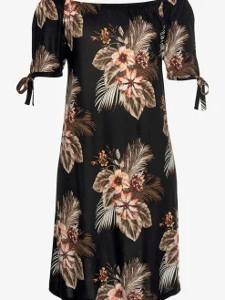 Robe de plage robe d'été dénudée avec imprimé