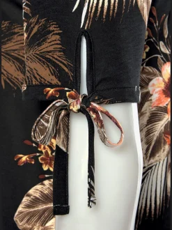 Robe de plage robe d'été dénudée avec imprimé
