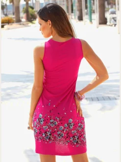 Robe de plage robe d'été imprimée sans manches