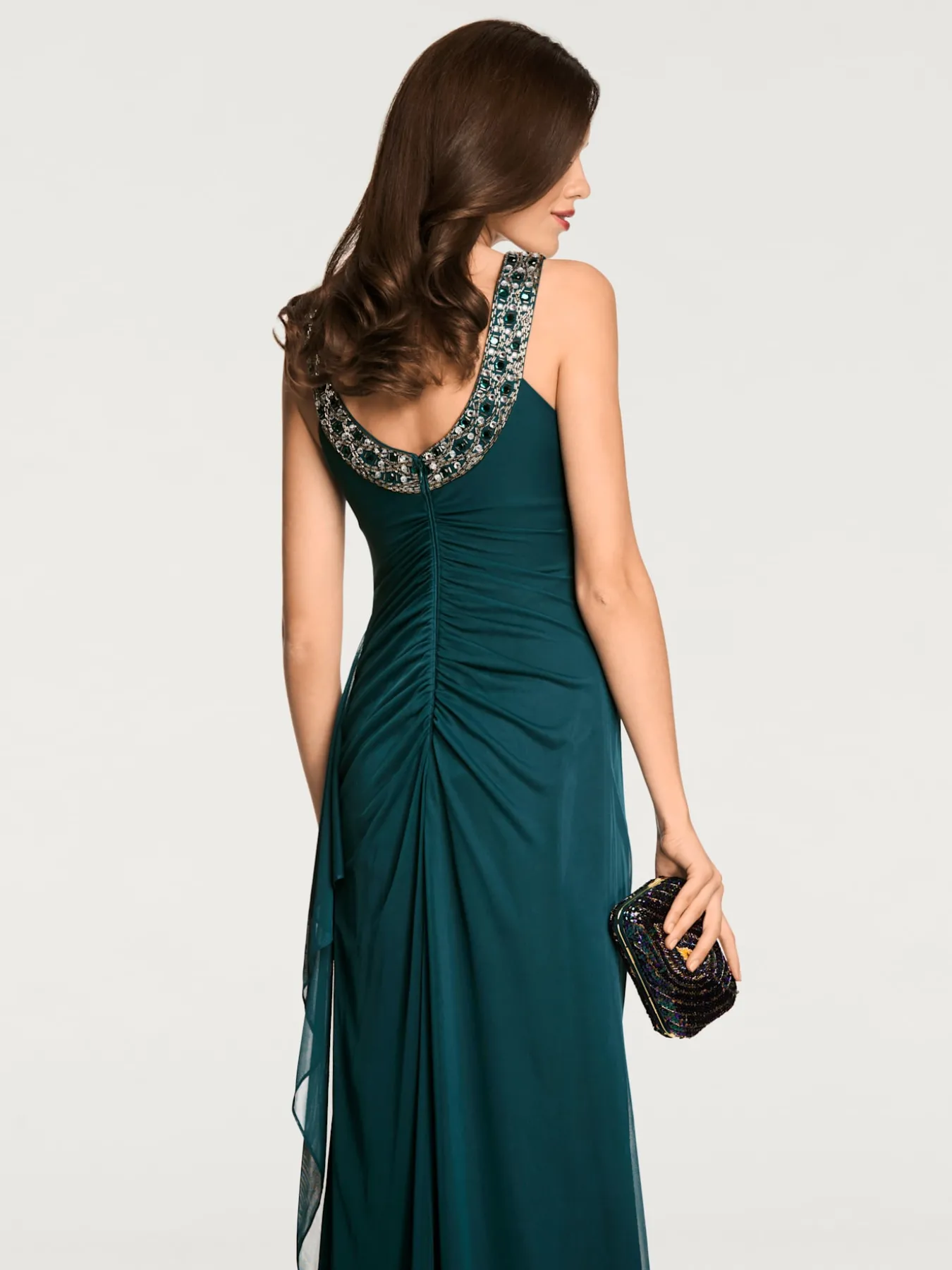 Robe de soirée élégant, empiècement tendance