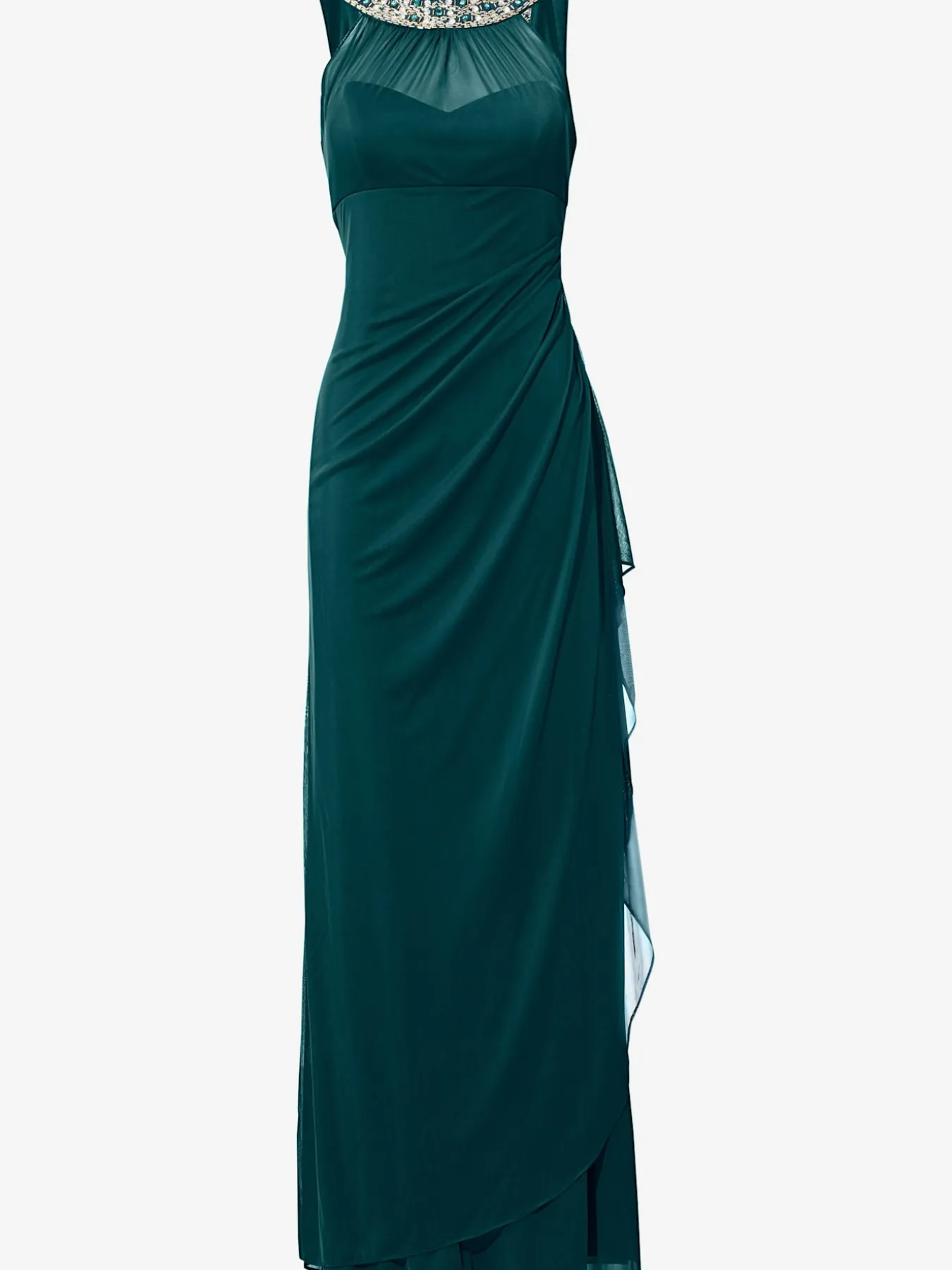 Robe de soirée élégant, empiècement tendance