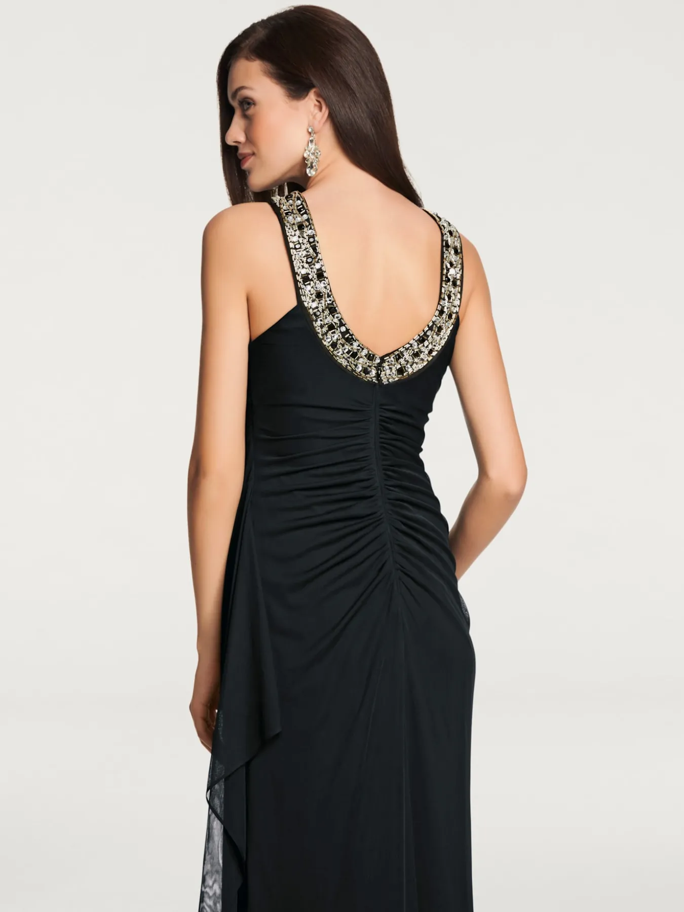 Robe de soirée élégant, empiècement tendance