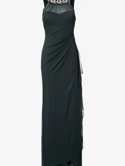 Robe de soirée élégant, empiècement tendance