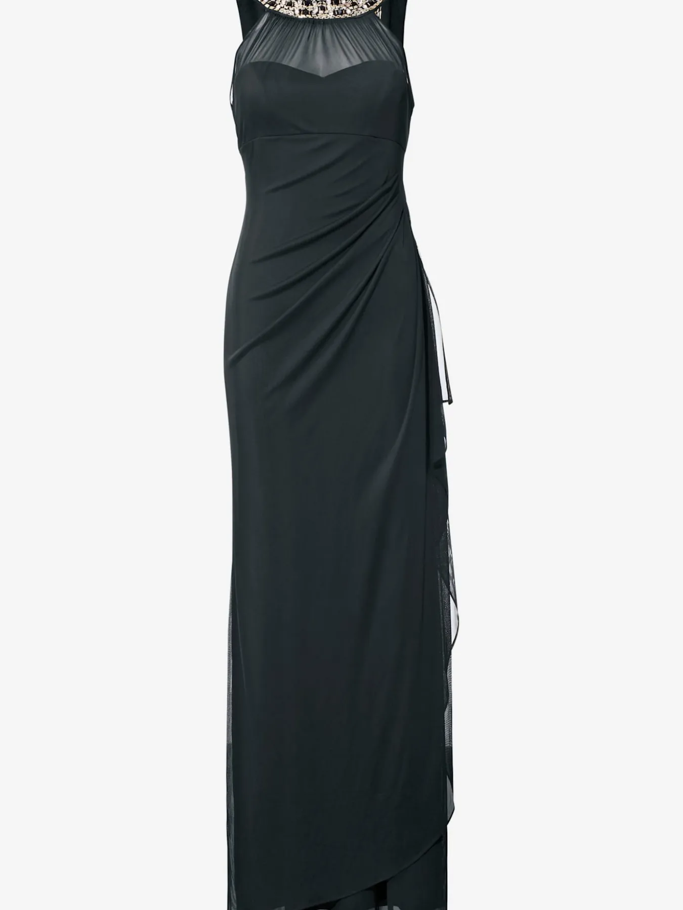 Robe de soirée élégant, empiècement tendance
