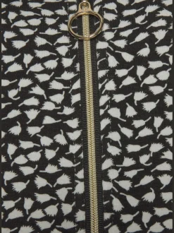Robe d'été encolure avec glissière couleur or