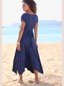 Robe d'été encolure en v effet cache-cœur