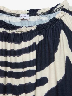 Robe d'été encolure haute volantée