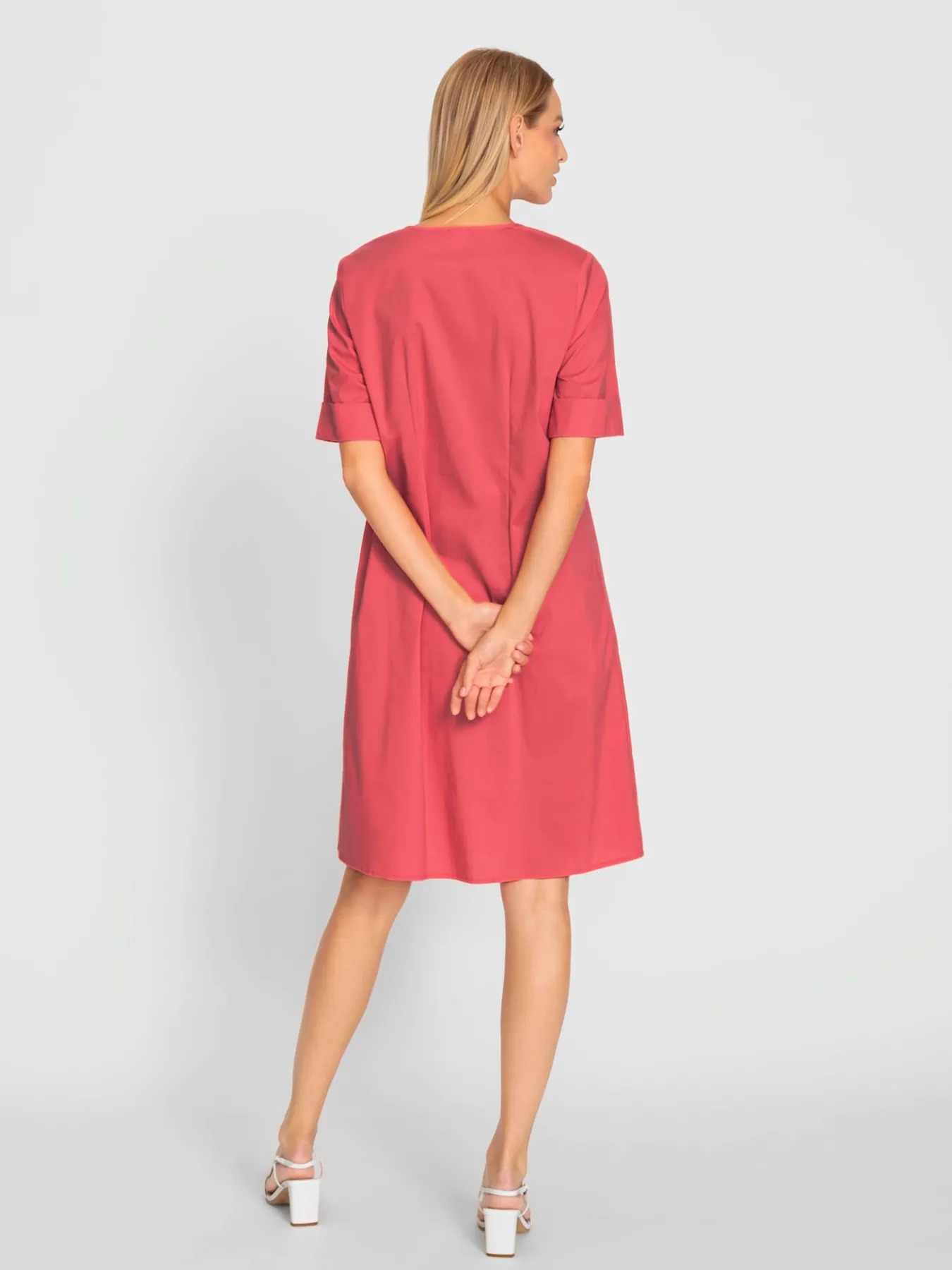 Robe d'été manches à revers fixe