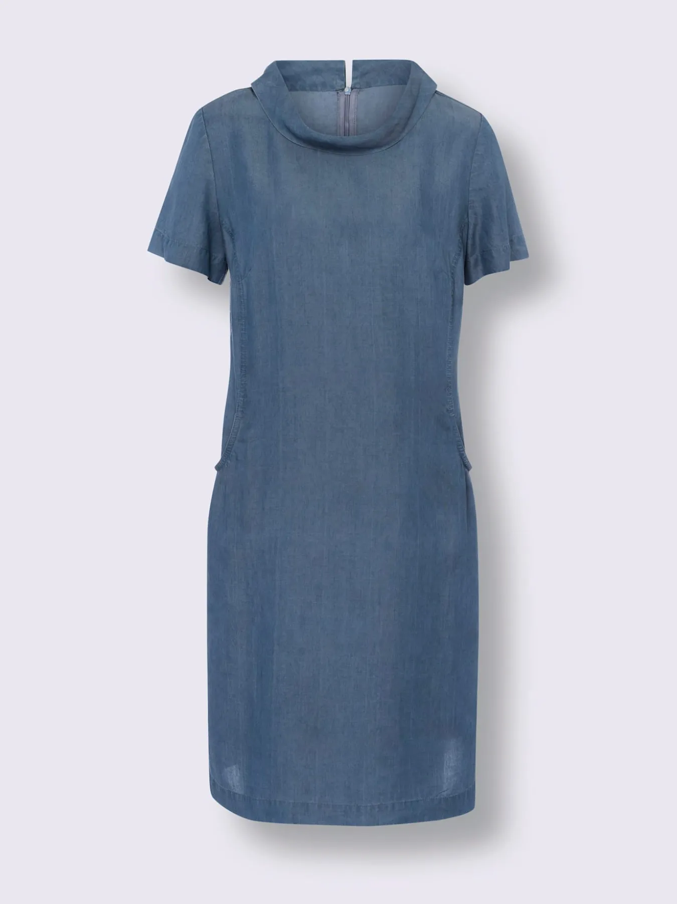 Robe en jean col à revers élégant