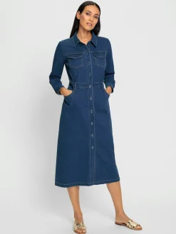 Robe en jean denim doux
