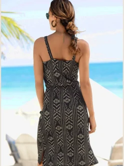 Robe en jersey anneau sur les bretelles