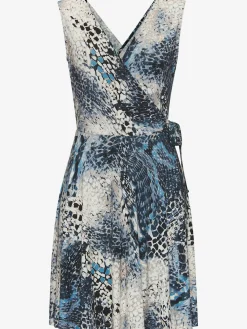 Robe en jersey encolure en v dégagée, effet cache-cœur