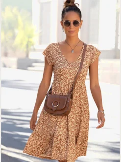 Robe en jersey encolure en v