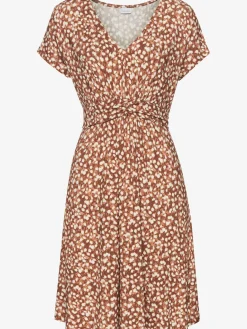 Robe en jersey encolure en v dégagée