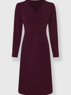 Robe en jersey encolure en v chevauchante