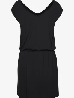 Robe en jersey encolure en v dégagée devant et au dos