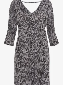 Robe en jersey encolure en v dégagée devant et au dos