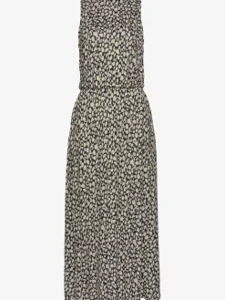 Robe en jersey encolure haute volantée