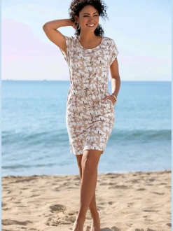 Robe en jersey encolure ronde
