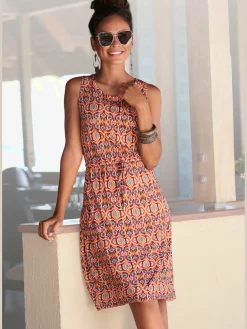 Robe en jersey encolure ronde