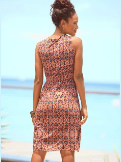Robe en jersey encolure ronde