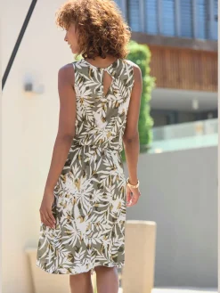 Robe en jersey encolure ronde
