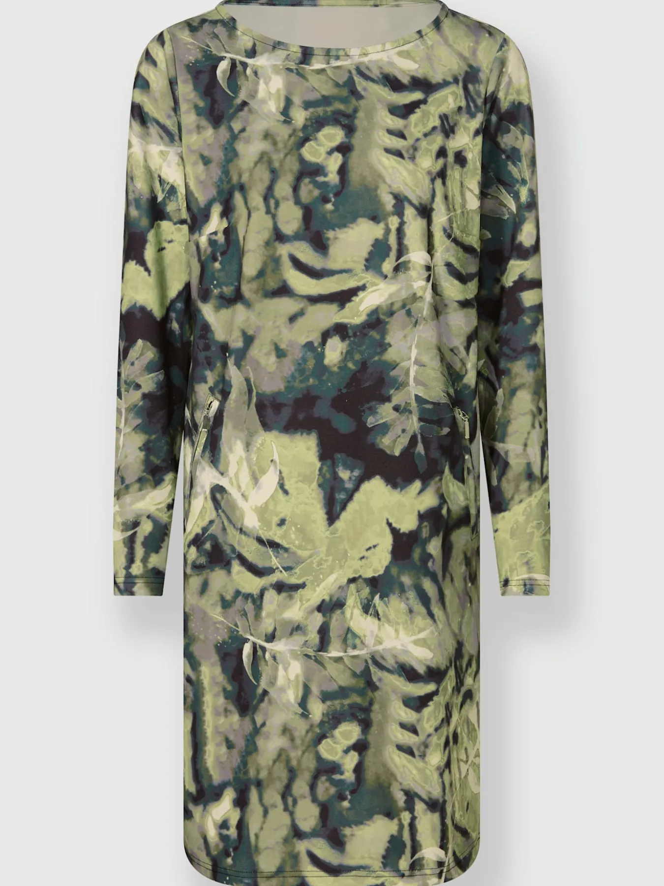 Robe en jersey joli motif feuilles
