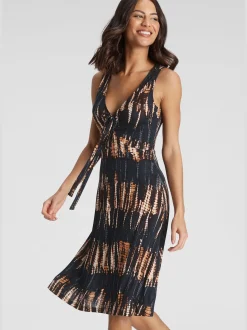 Robe en jersey lien à nouer à l'encolure