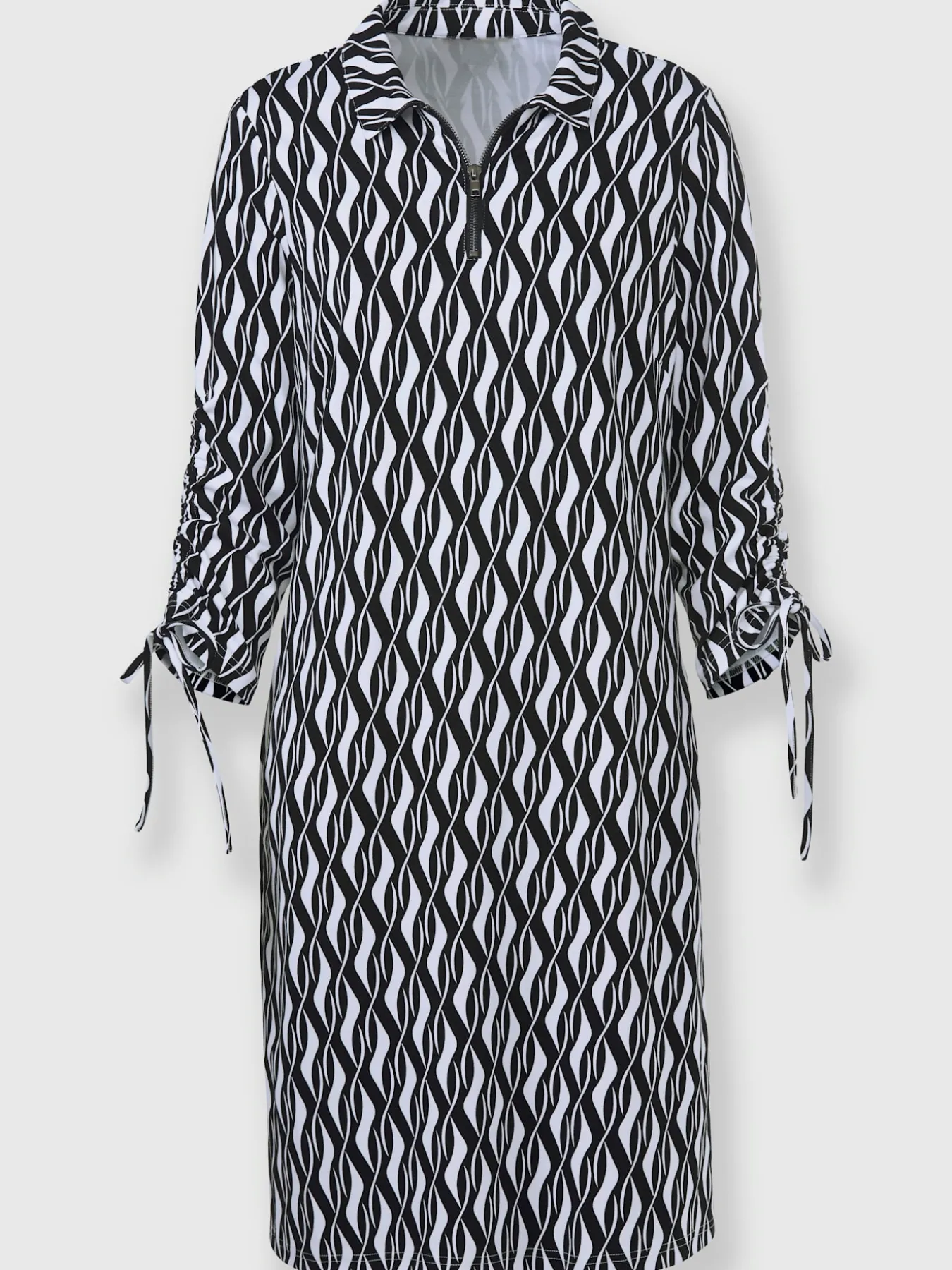 Robe en jersey lien réglable aux manches