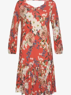 Robe en jersey manches 3/4 élastiquées