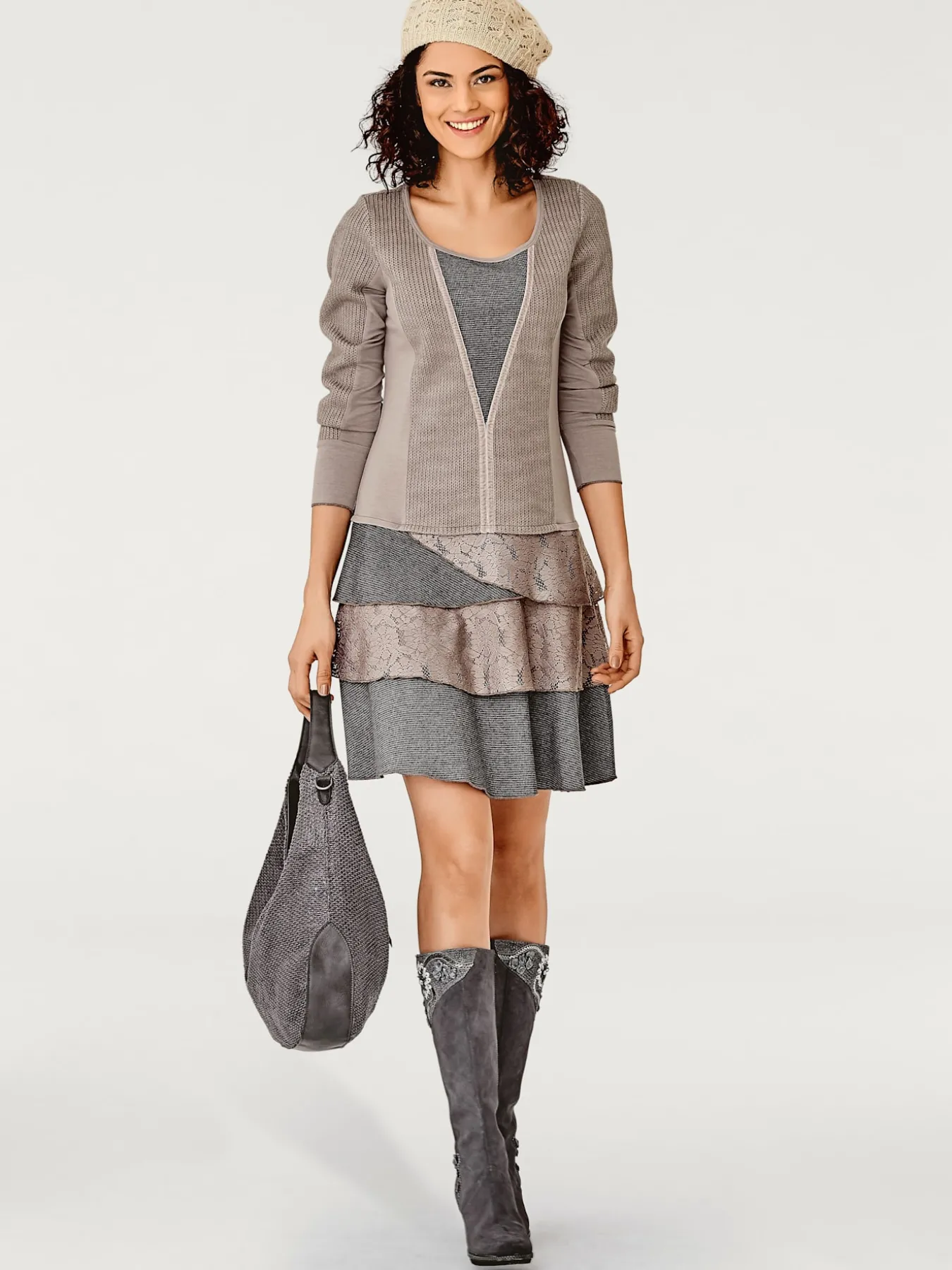 Robe en jersey matières tendance