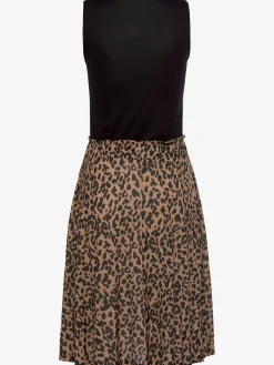 Robe en jersey robe léopard courte pour l'été