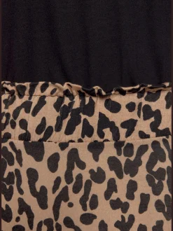Robe en jersey robe léopard courte pour l'été