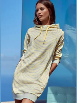 Robe en matière sweat robe sweat confortable à capuche