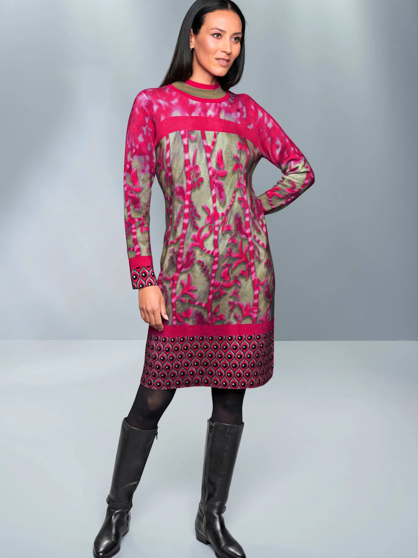Robe en tricot imprimé original