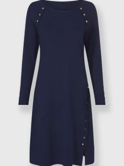 Robe en tricot élégants rivets fantaisie