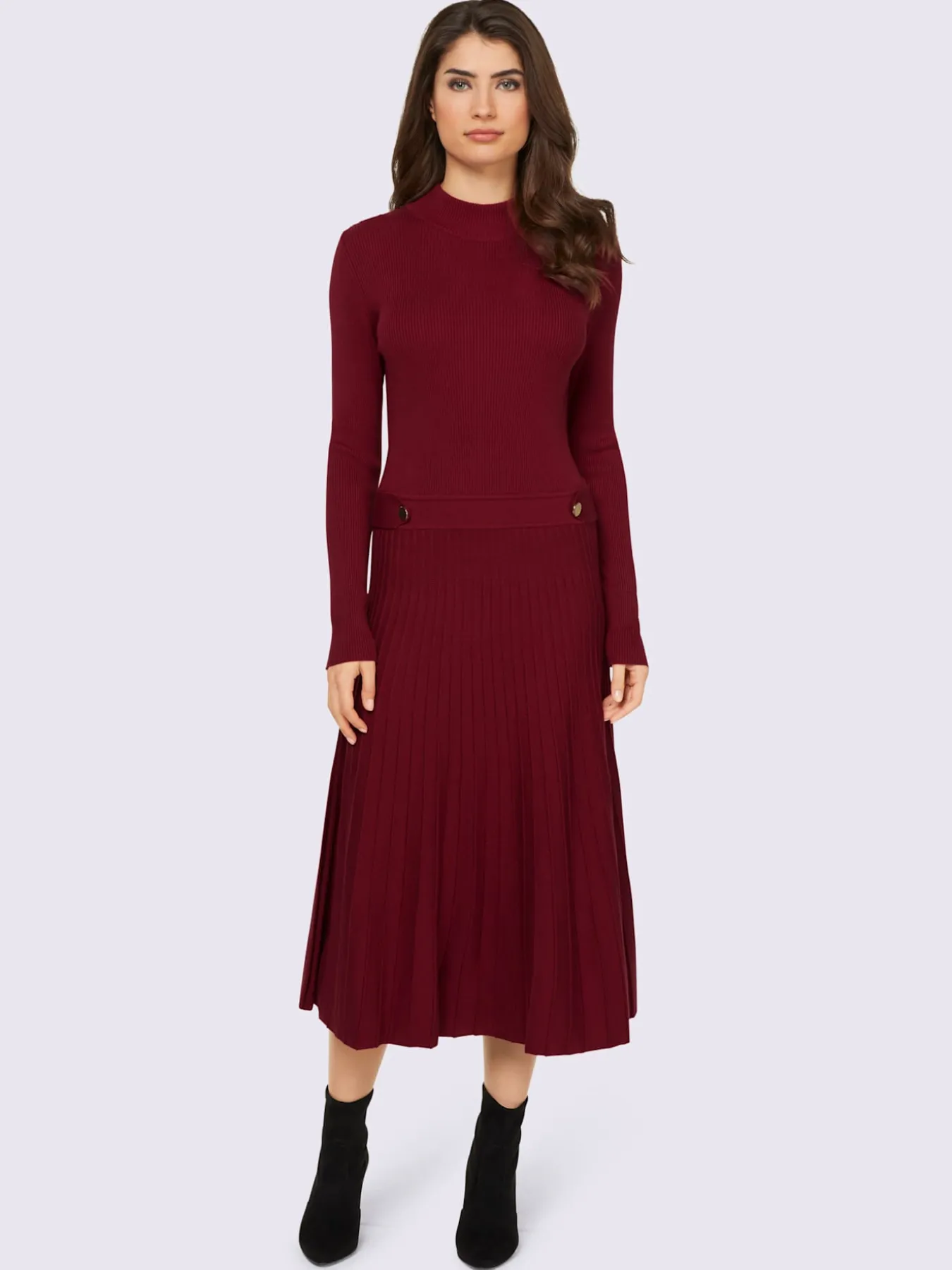 Robe en tricot légèrement évasé