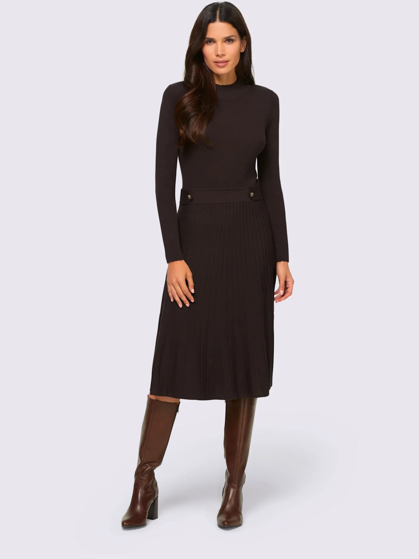 Robe en tricot légèrement évasé